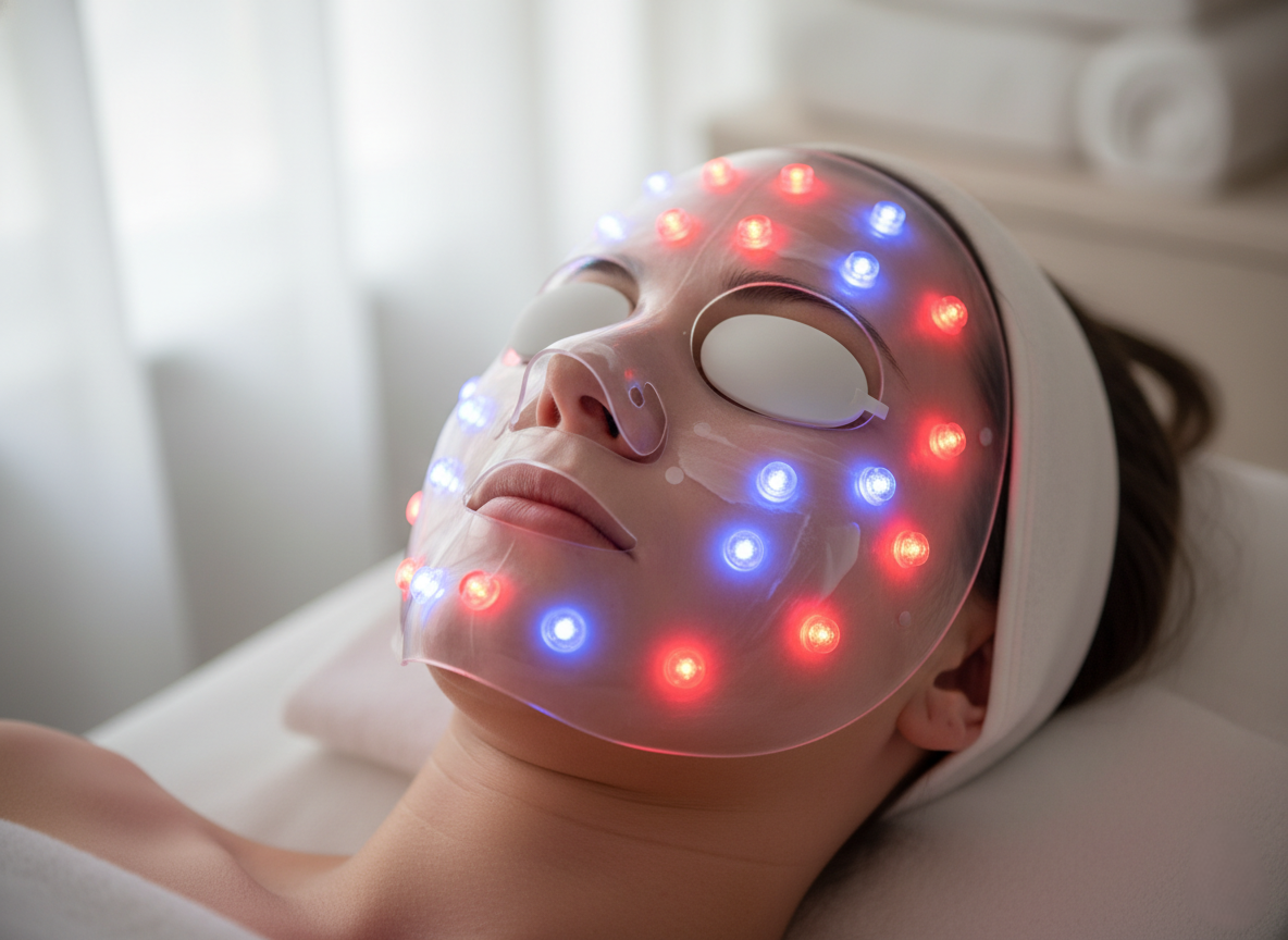 LED light therapy facial