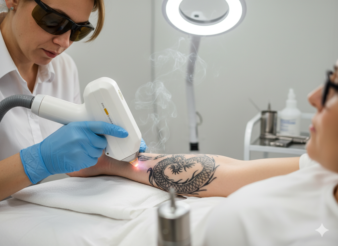 Laser tattoo removal process
