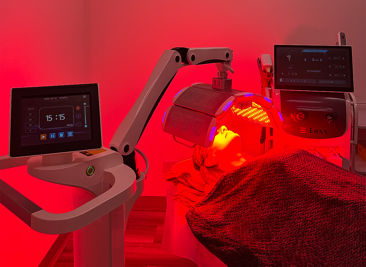 LED light therapy facial
